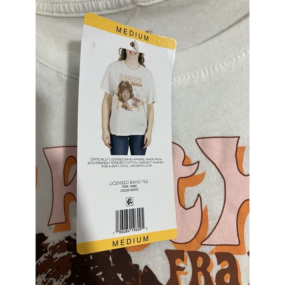 NWT Licensed Aretha Franklin Queen Of Soul Graphic Band Tee T-Shirt Medium - Picture 6 of 6